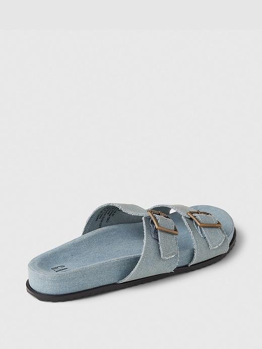 Denim Double Strap Sandals Product Image