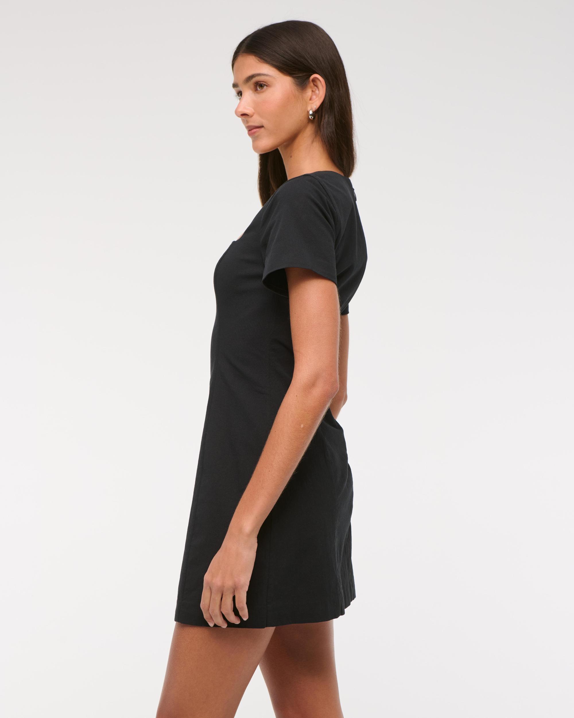 Short-Sleeve Stretch Mini Dress Product Image