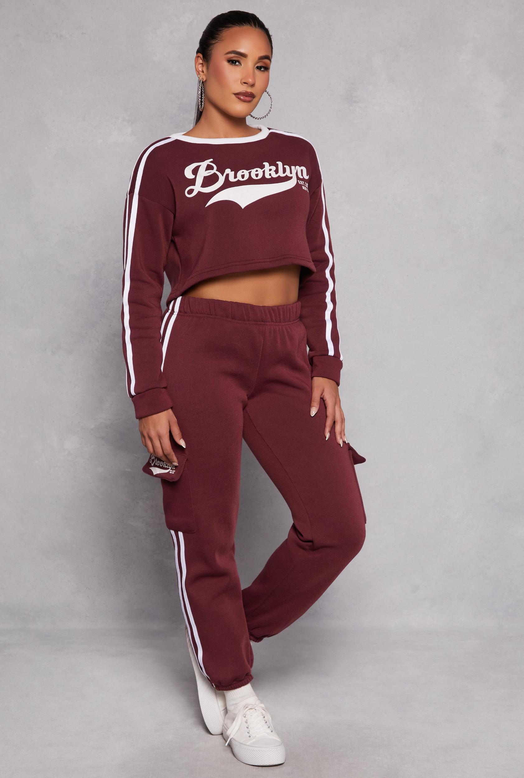 Womens Brooklyn Varsity Stripe Cargo Sweatpants Product Image