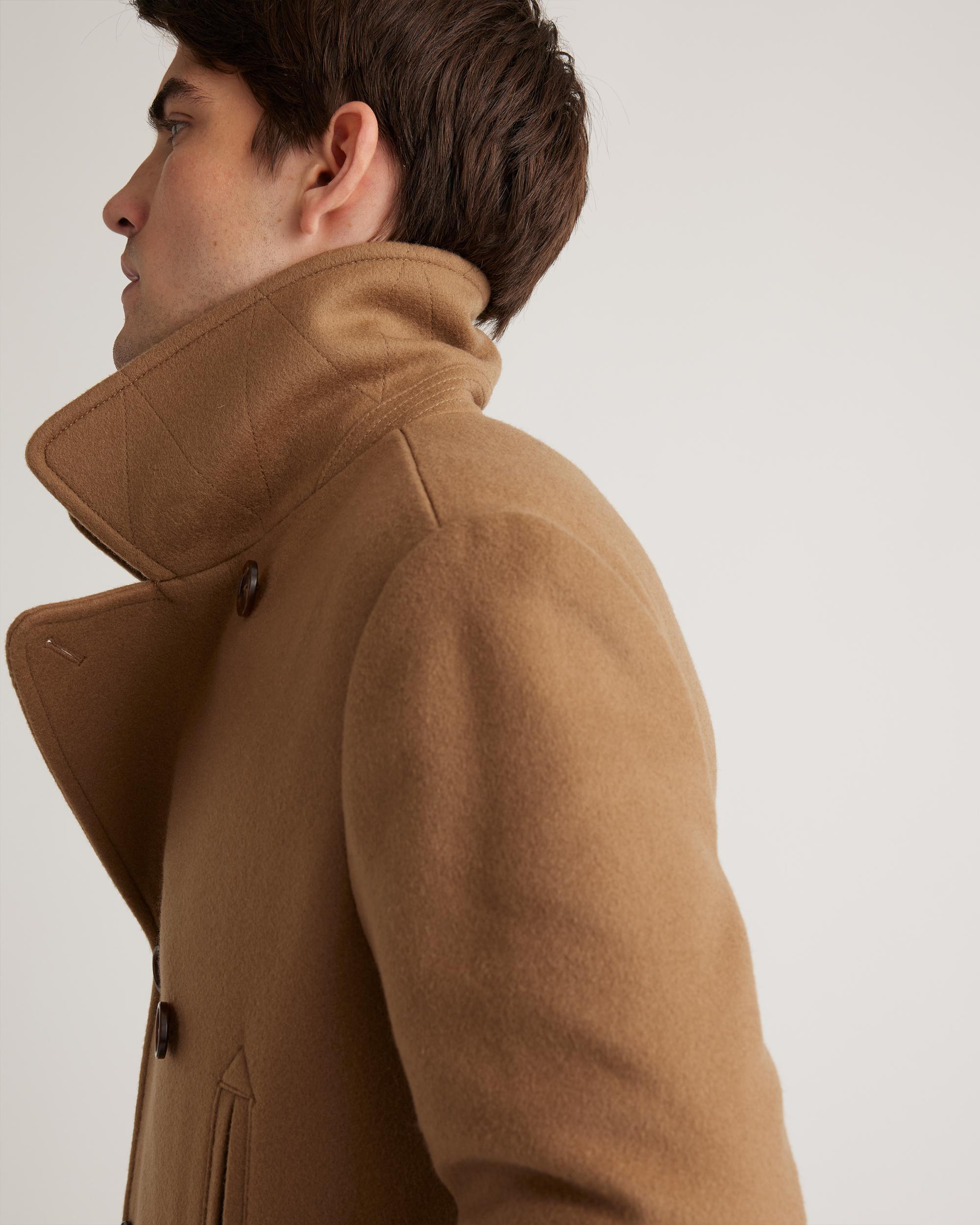 Quince | Men's Italian Wool Double-Breasted Officer Topcoat Wool/Nylon Product Image