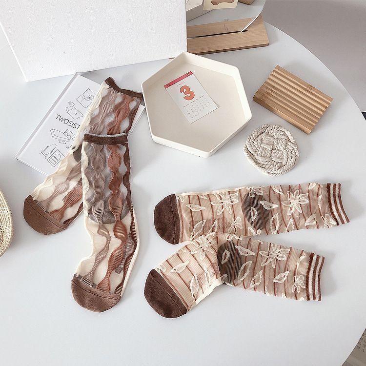 Mesh Panel Socks Product Image
