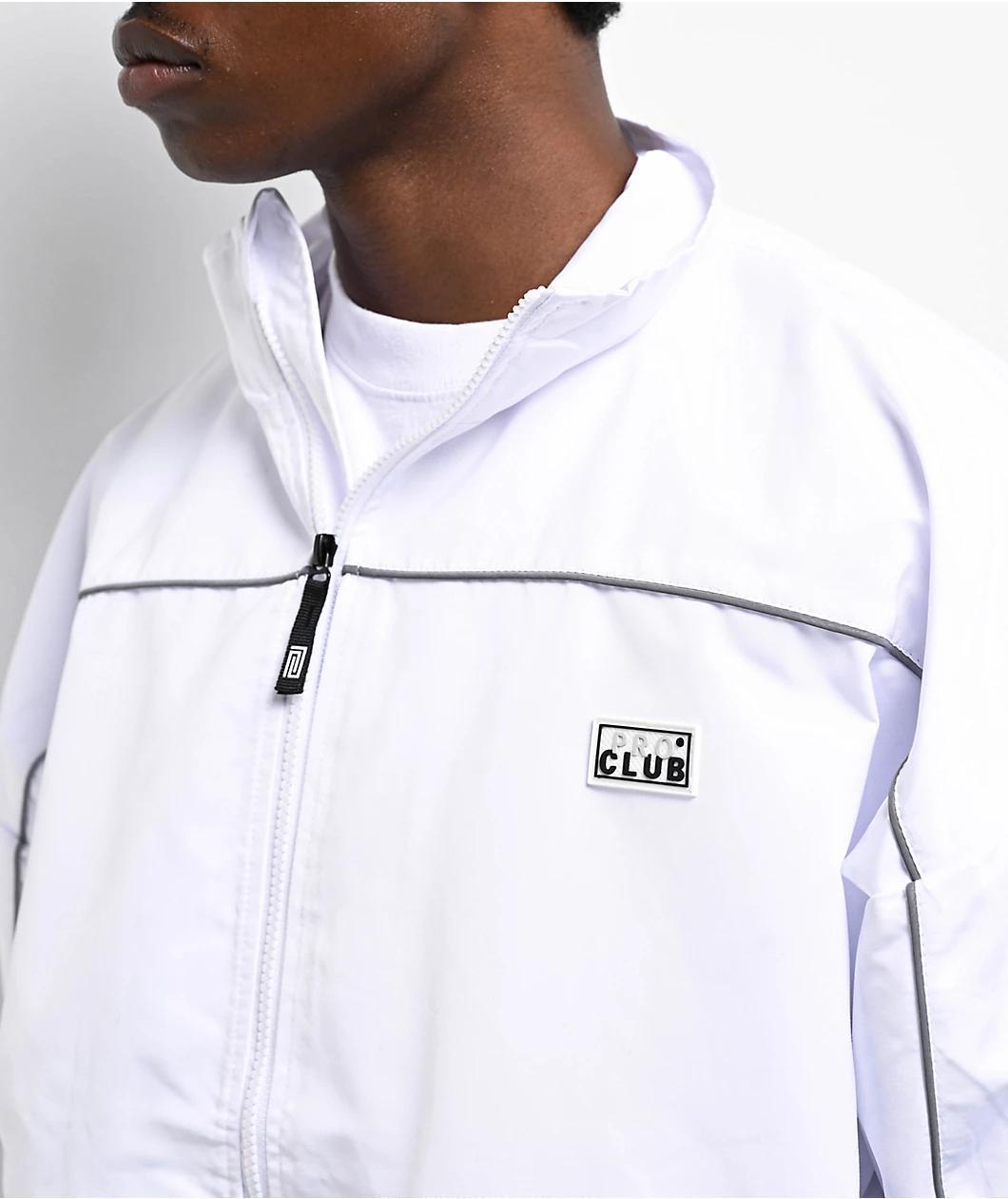 Pro Club Heavyweight White Track Jacket Product Image