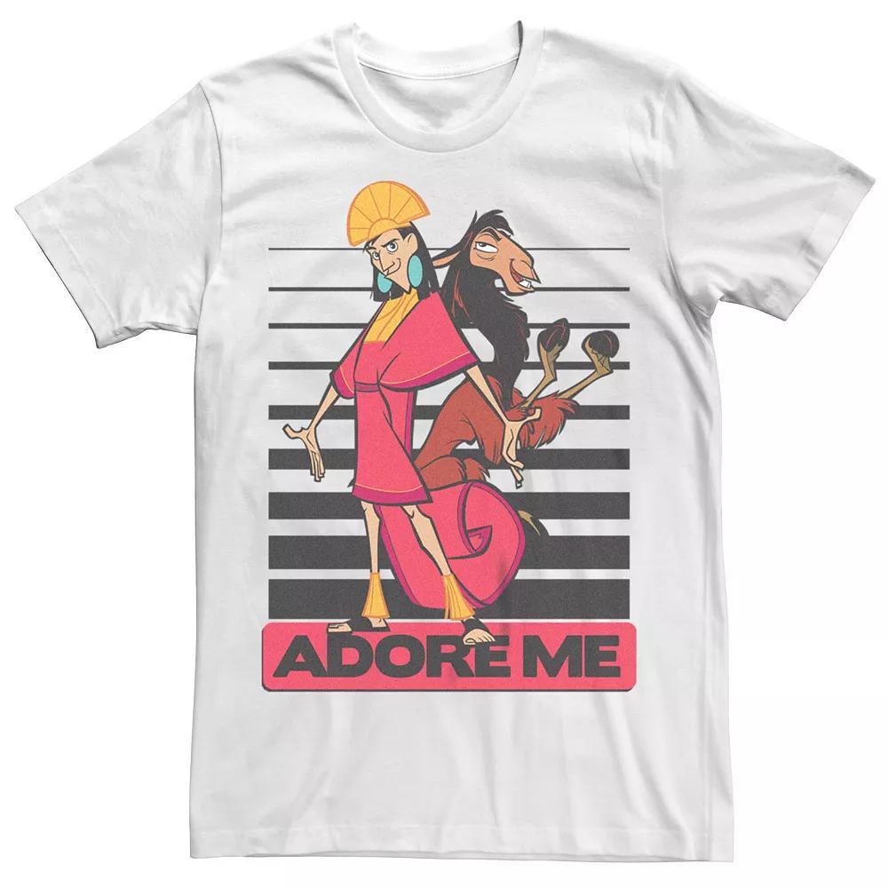 Big & Tall Disney Emperors New Groove Adore Me Stripes Tee, Men's, Size: 3XB, White Product Image