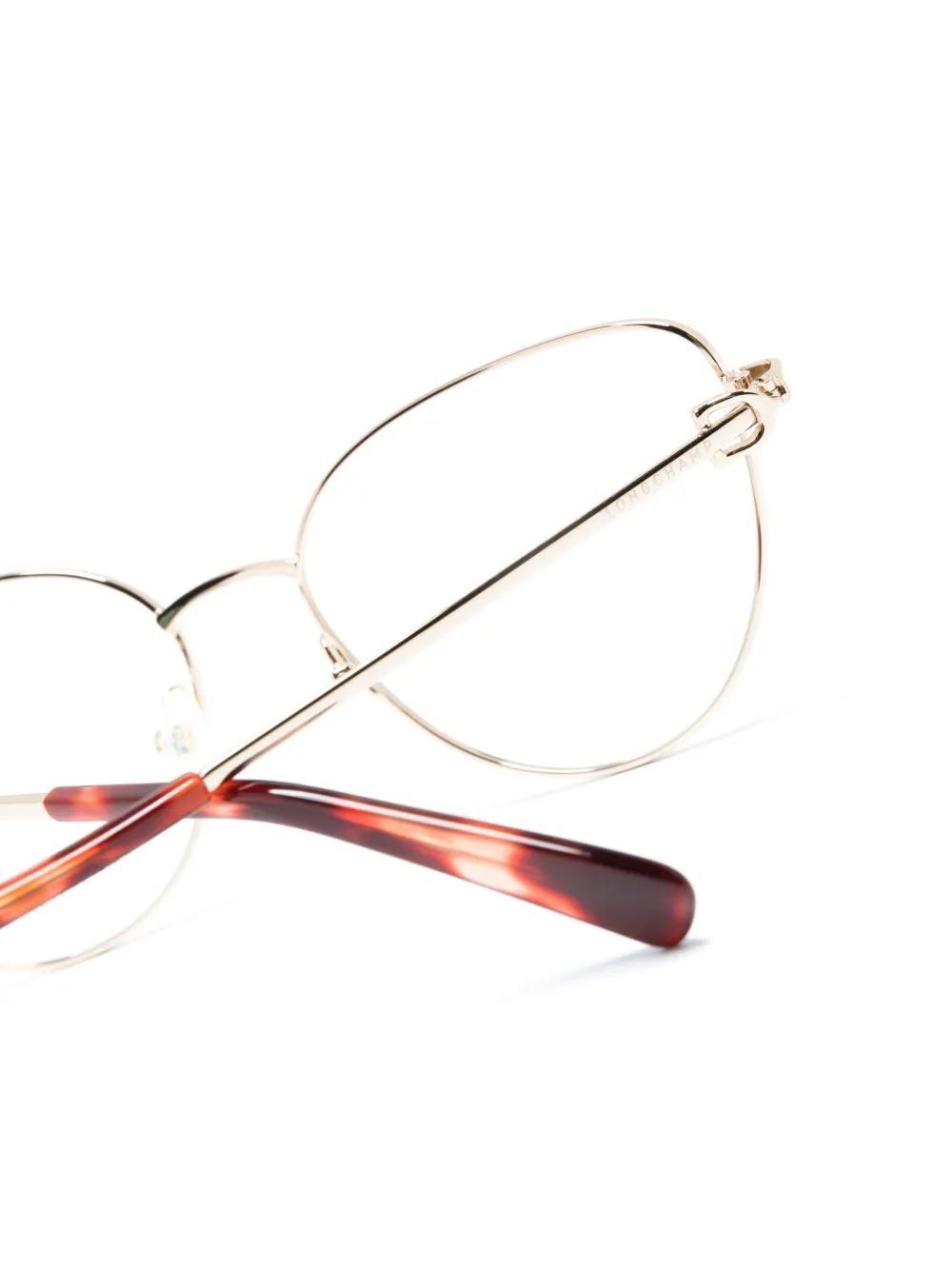 tortoiseshell-effect cat-eye frame glasses Product Image