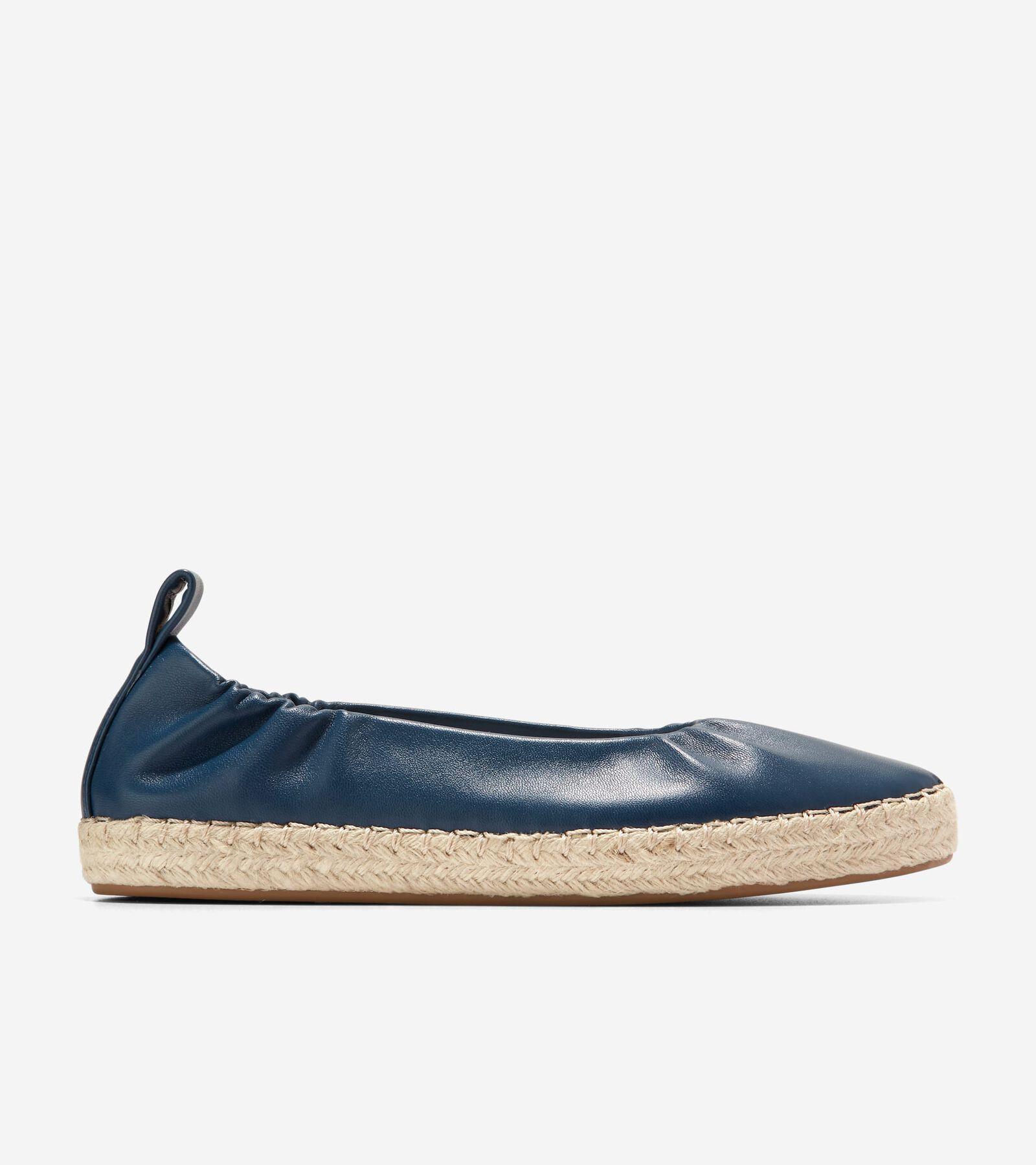 Cole Haan Cloudfeel Seaboard Loafer (Blue Wing Teal Leather) Women's Flat Shoes Product Image