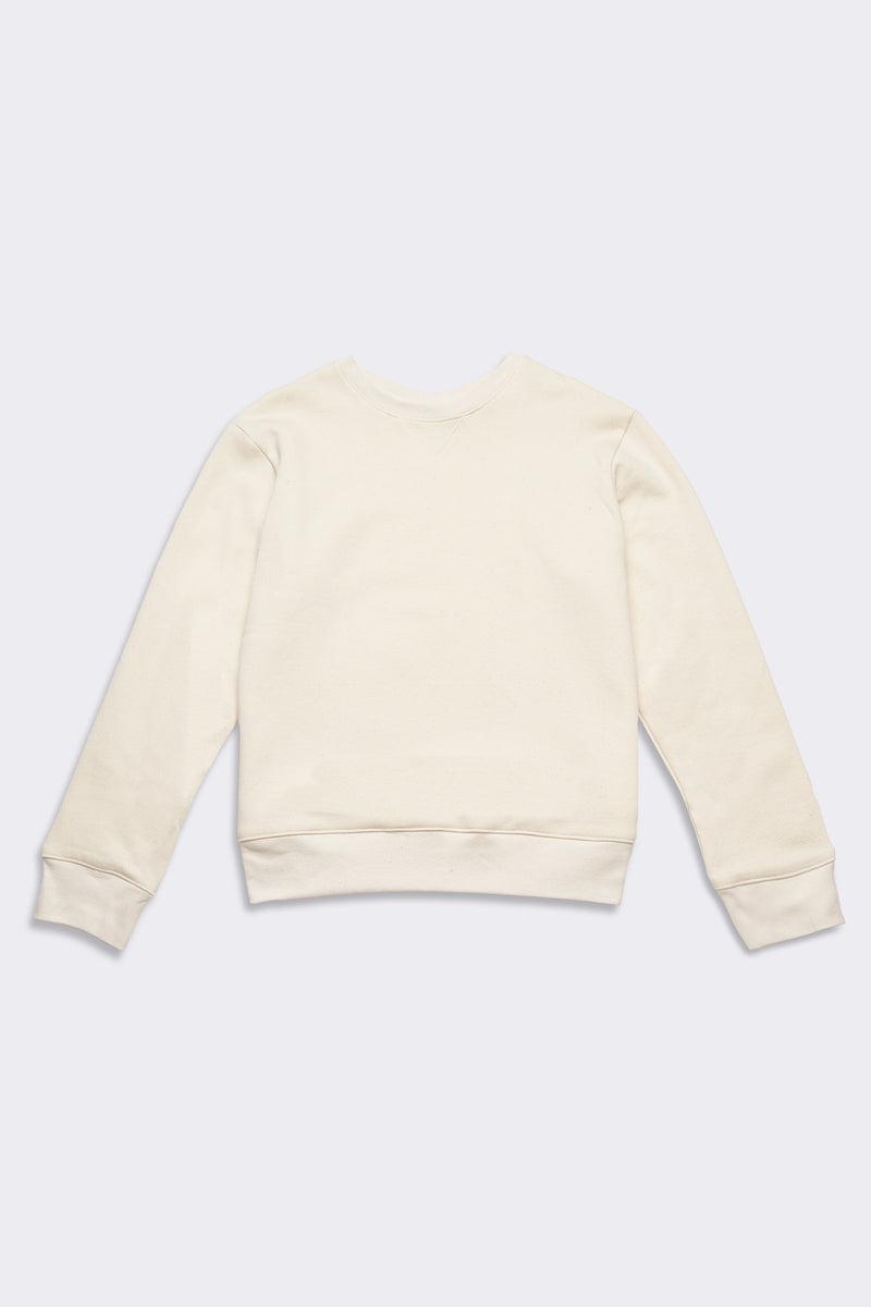Women's Organic Heavyweight Crew Sweatshirt in Natural Product Image