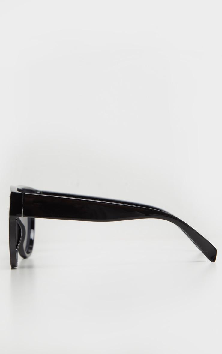 Black Tinted Oversized Flat Top Sunglasses Product Image