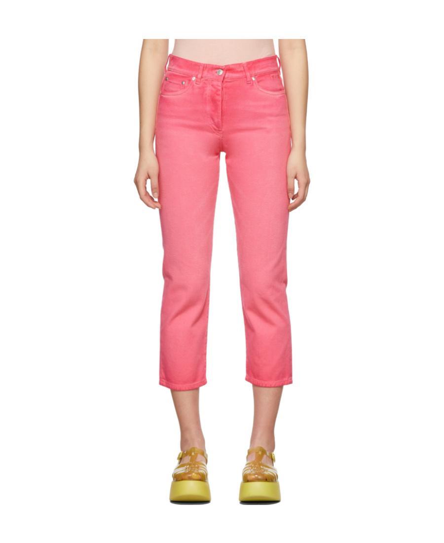 MSGM Pink Faded Jeans In 14 Pink Product Image