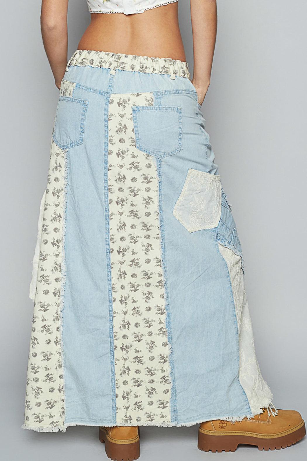 DENIM/MULTI SKIRT Product Image