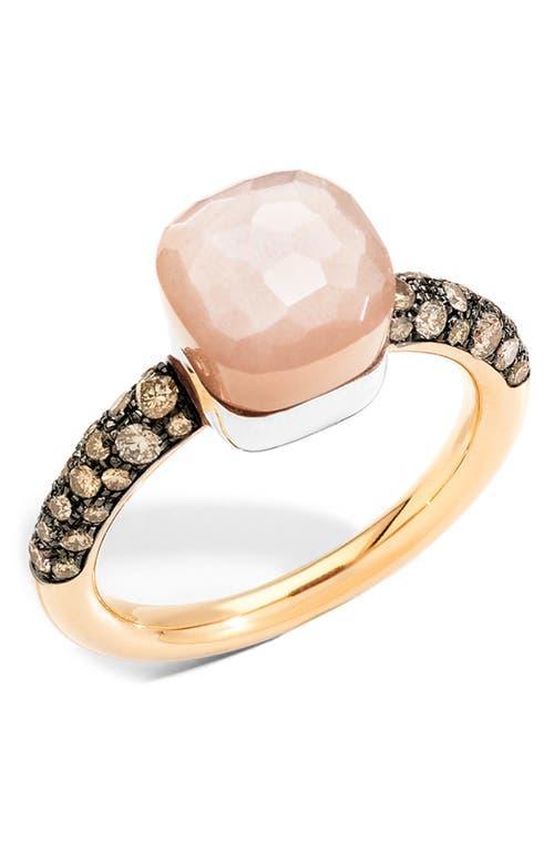 Womens Nudo Petit Two-Tone 18K Gold, Moonstone & Diamond Ring Product Image