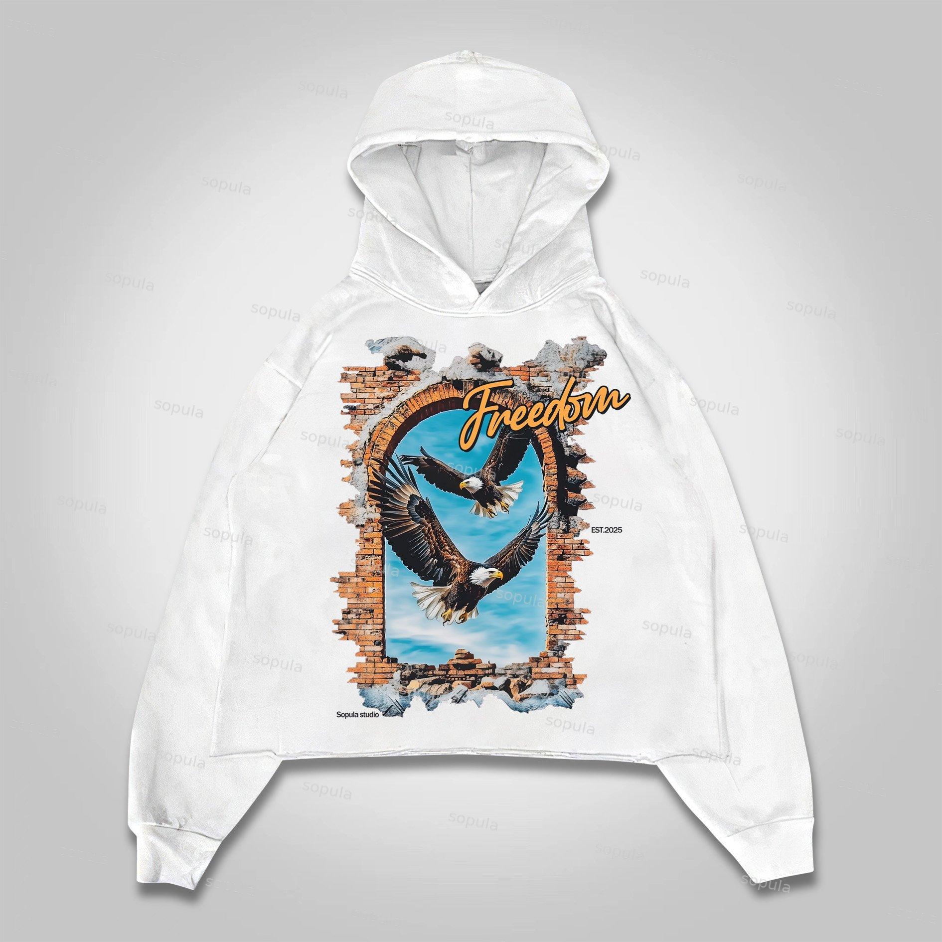 Sopula Wings Of Freedom Cropped Hoodie Product Image