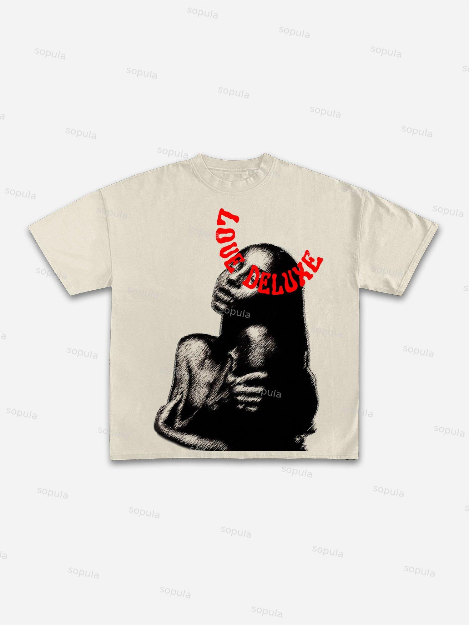 Sade Adu Print Cotton T-shirt Product Image