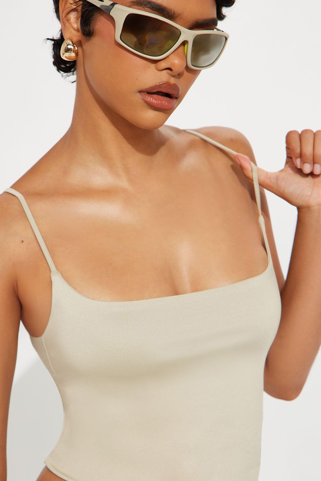 Contour Double Lined Cami Top - Stone Female Product Image