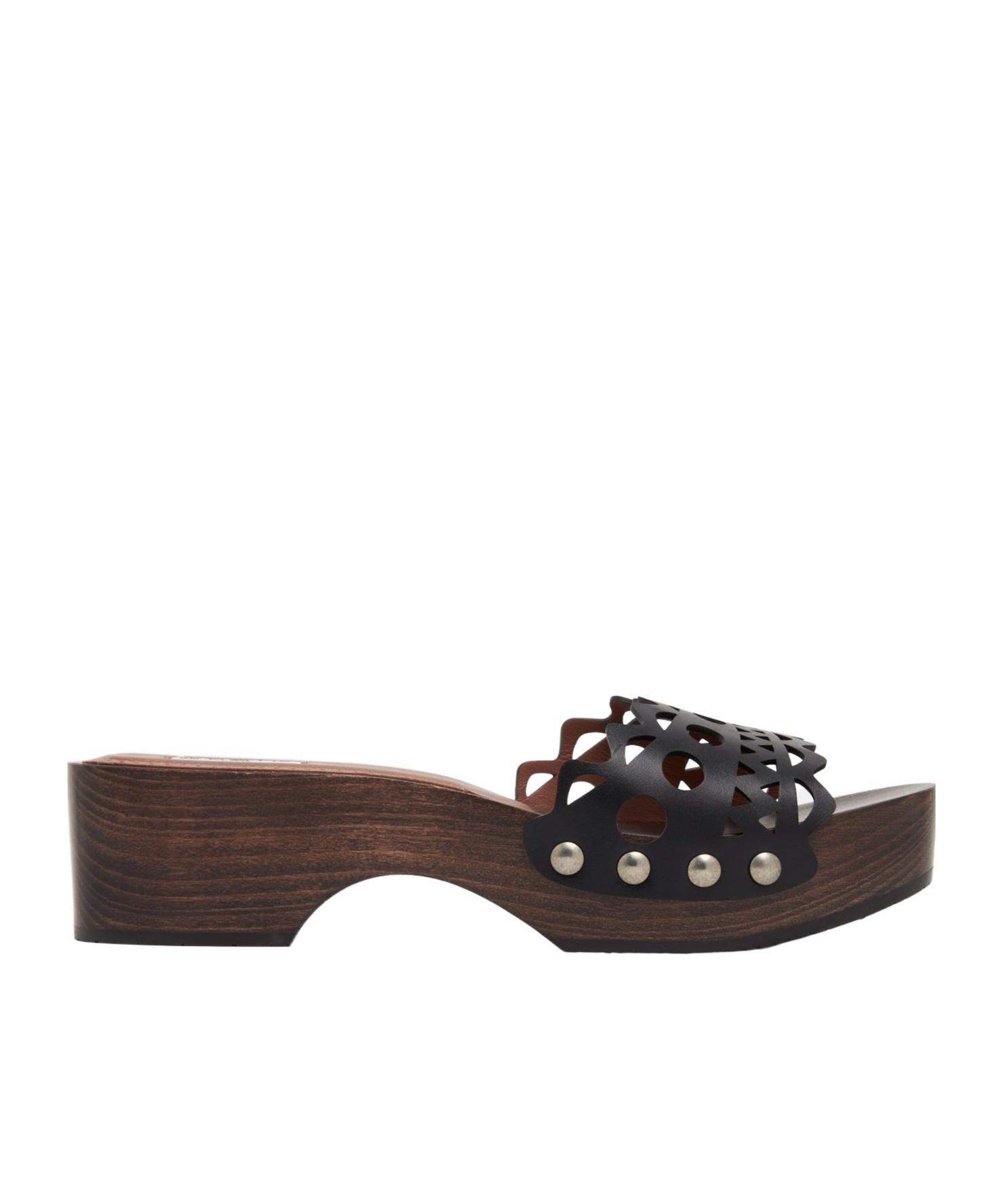 ALAÏA Logo High-heeled Sandals In Black Product Image