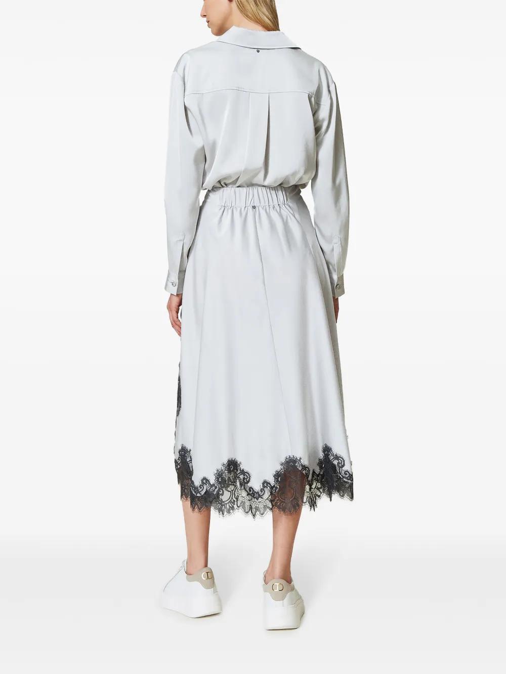 lace-detailing midi skirt  Product Image