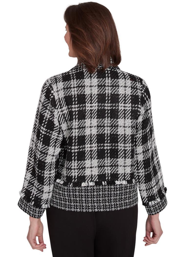Spliced Plaid Boucle Jacket Product Image