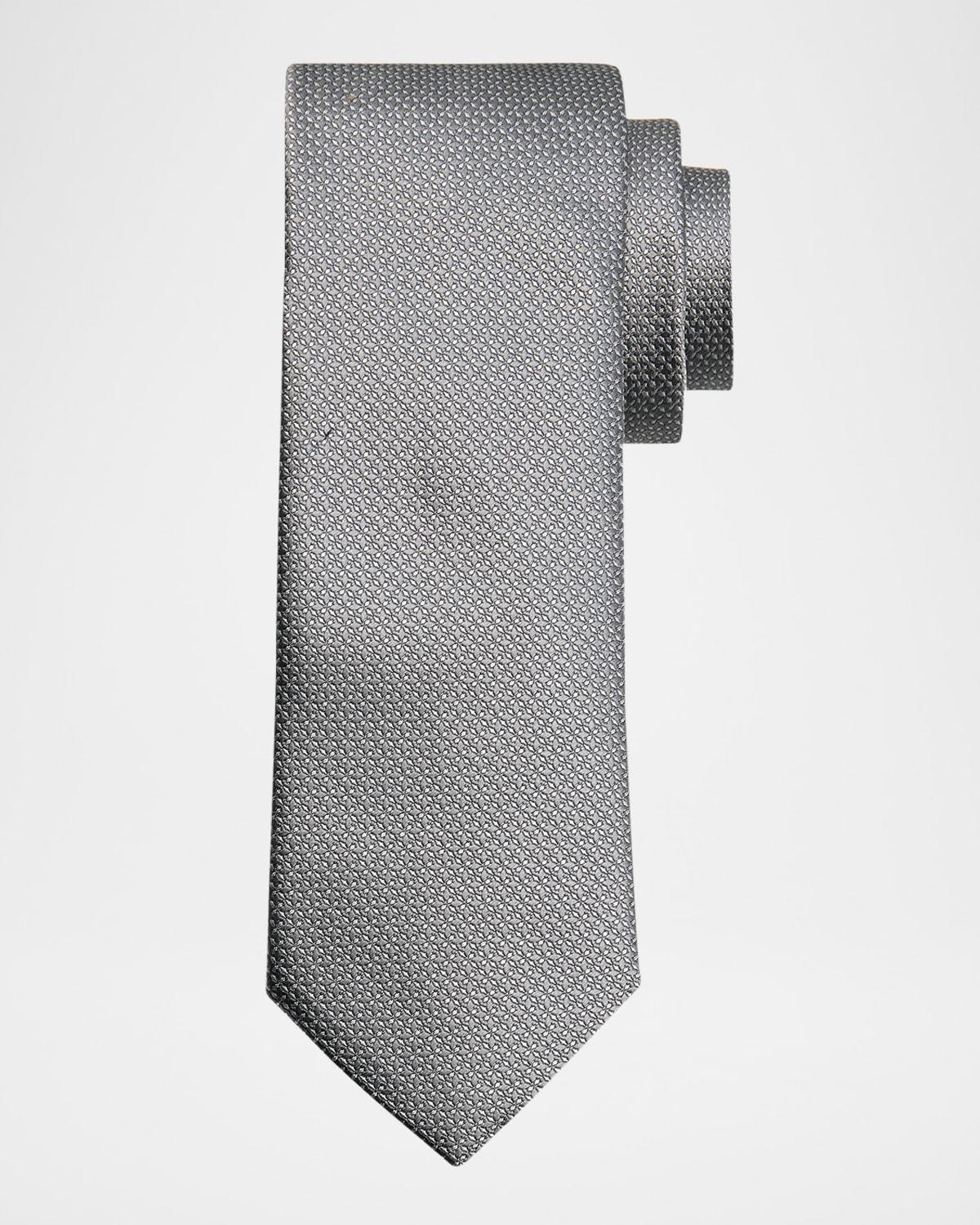 Mens Neat Geometric Silk Tie Product Image