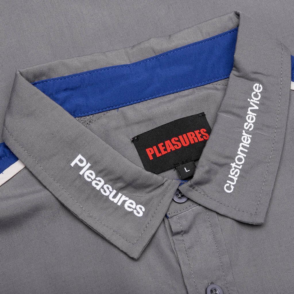 Terror Button Up Shirt - Grey Male Product Image