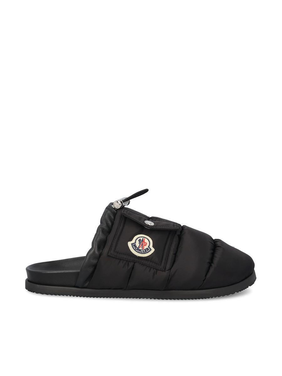 MONCLER Mon Padded Nylon Mules In Black Product Image