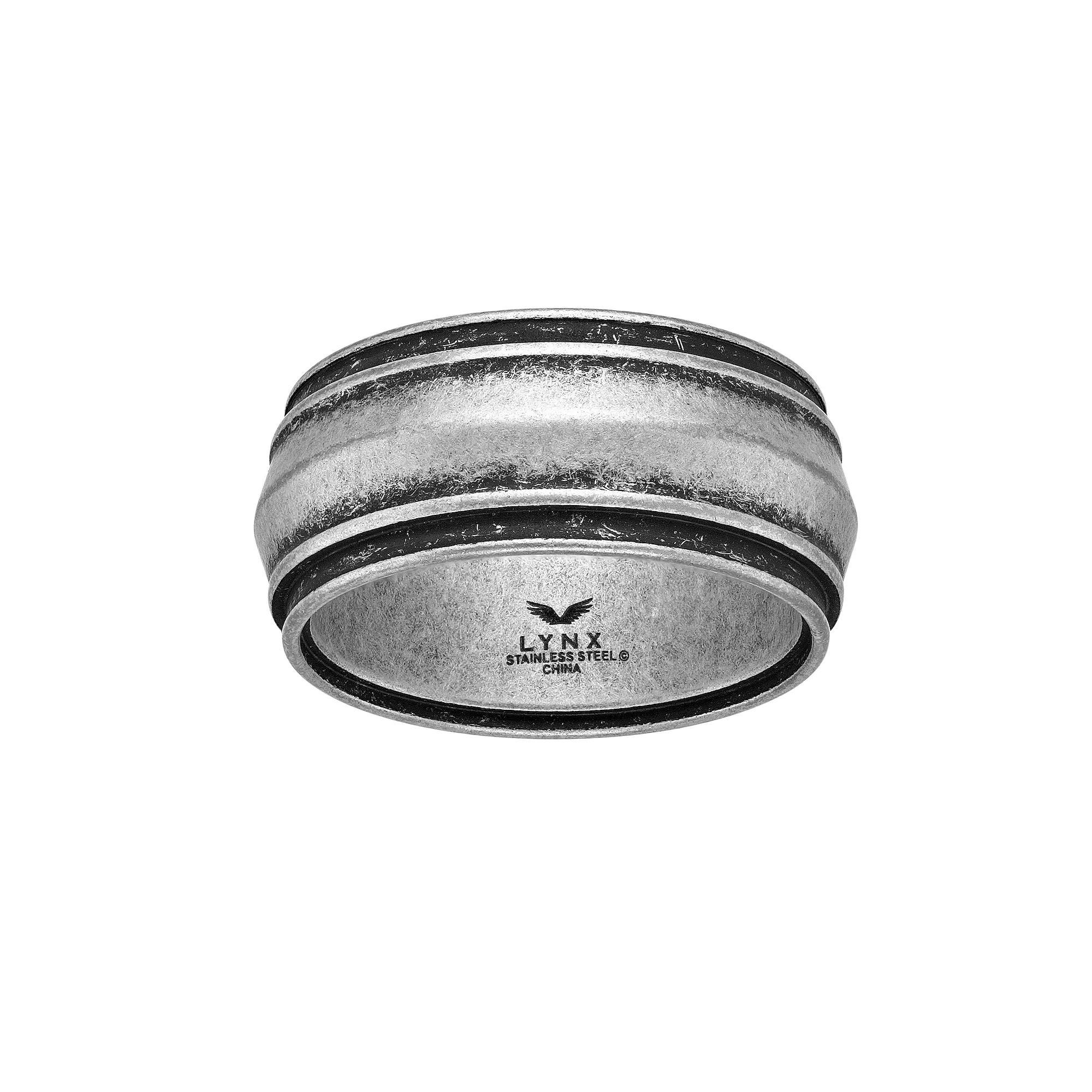 LYNX Men's Antiqued Stainless Steel Ring, Size: 12 Product Image