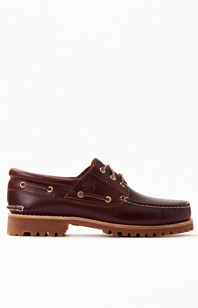 Timberland Mens 3-Eye Lug Handsewn Leather Boat Shoes Product Image