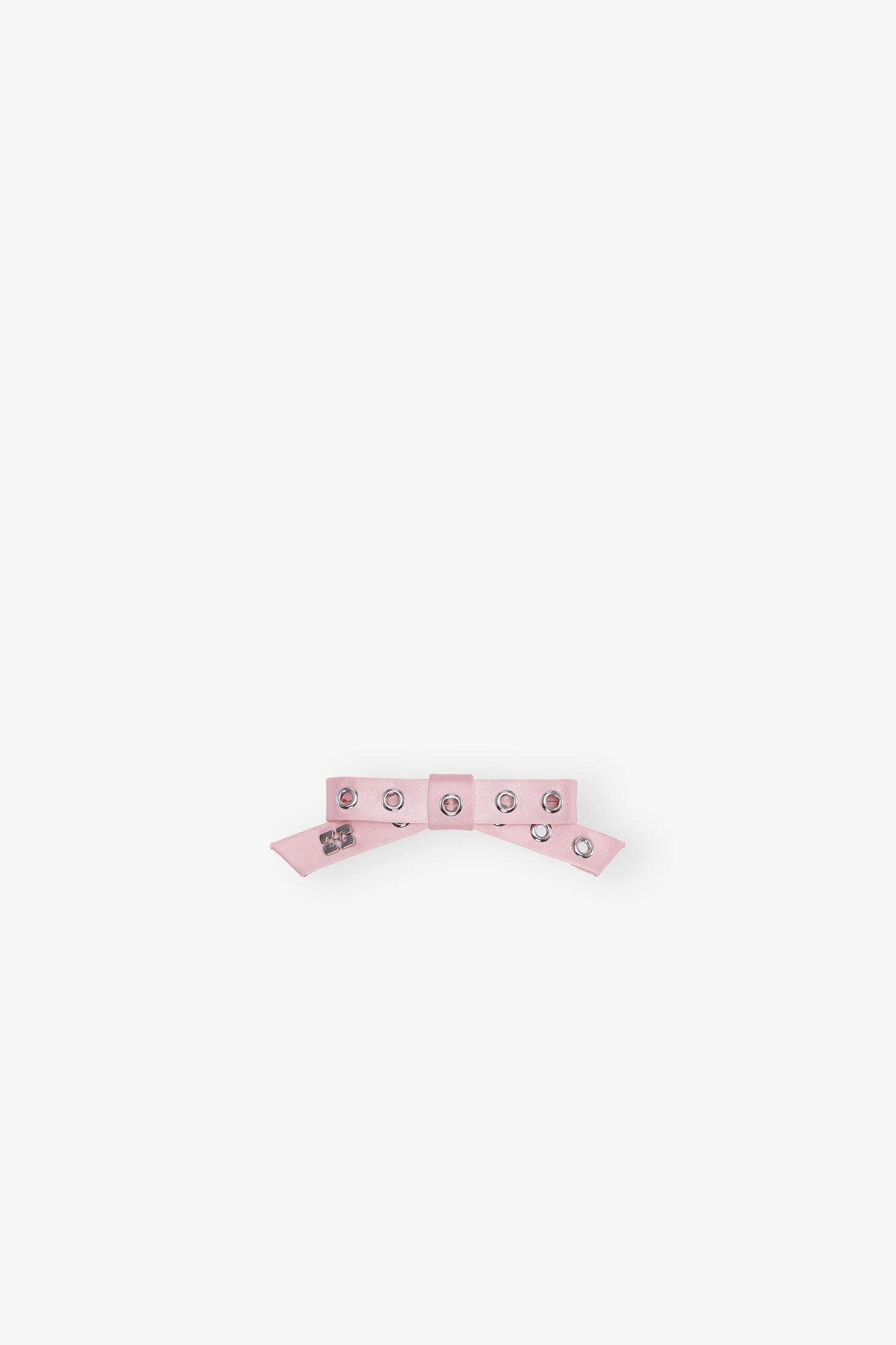 Pink Eyelet Bow Barrette Product Image