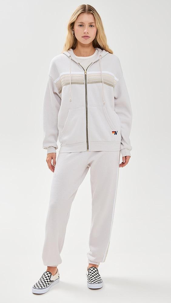 Aviator Nation 5 Stripe Zip Hoodie Relaxed | Shopbop Product Image