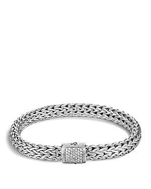 Womens Classic Chain Sterling Silver & 0.24 TCW Diamond Bracelet Product Image