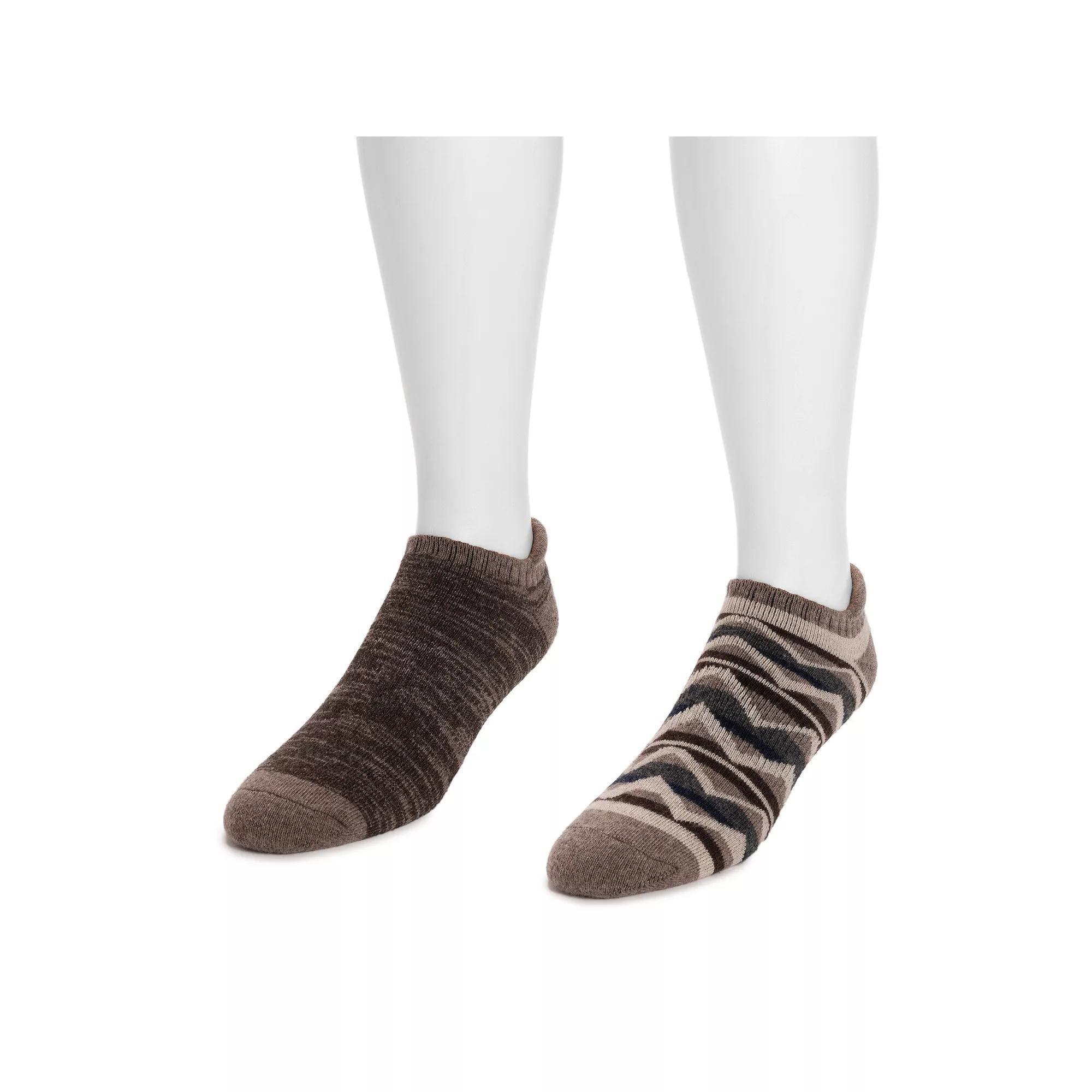 Men's MUK LUKS 2-Pack No Show Wool Blend Socks, Blue Product Image