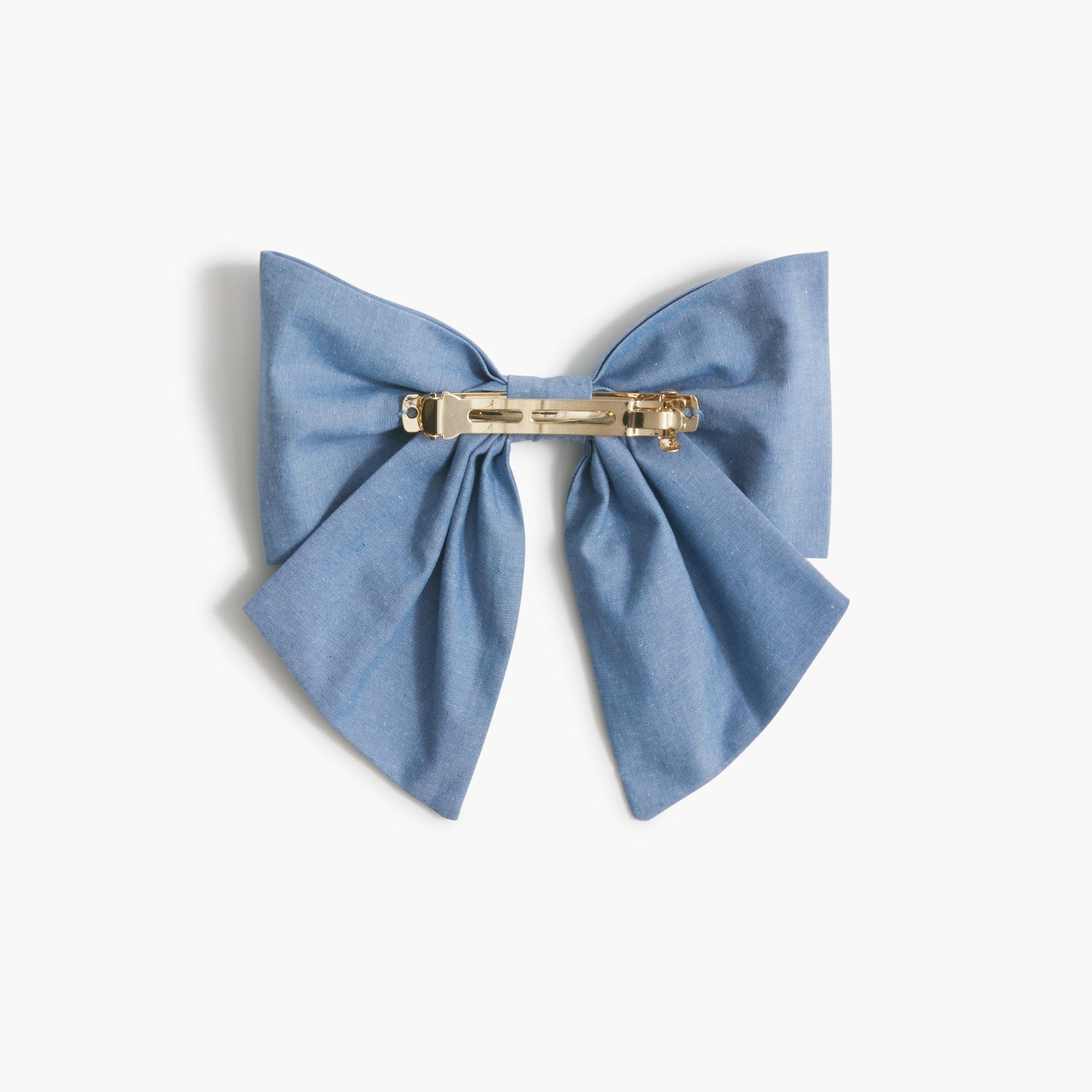 Chambray bow barrette Product Image