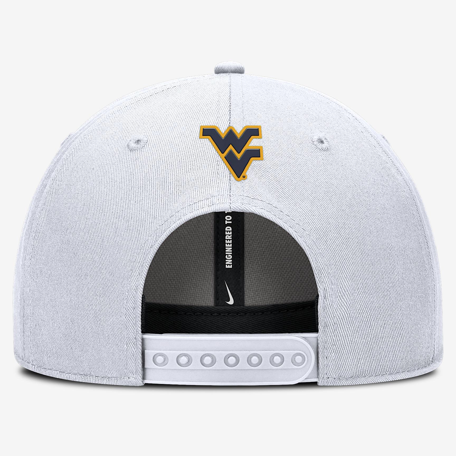 West Virginia Sideline Rise Practice Nike Men's College Adjustable Hat Product Image