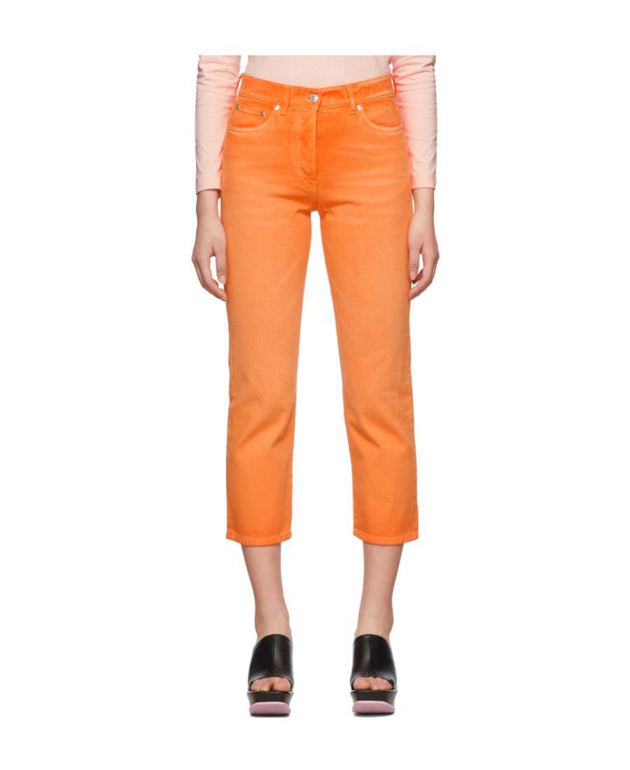 MSGM Orange Faded Jeans In 10 Orange Product Image