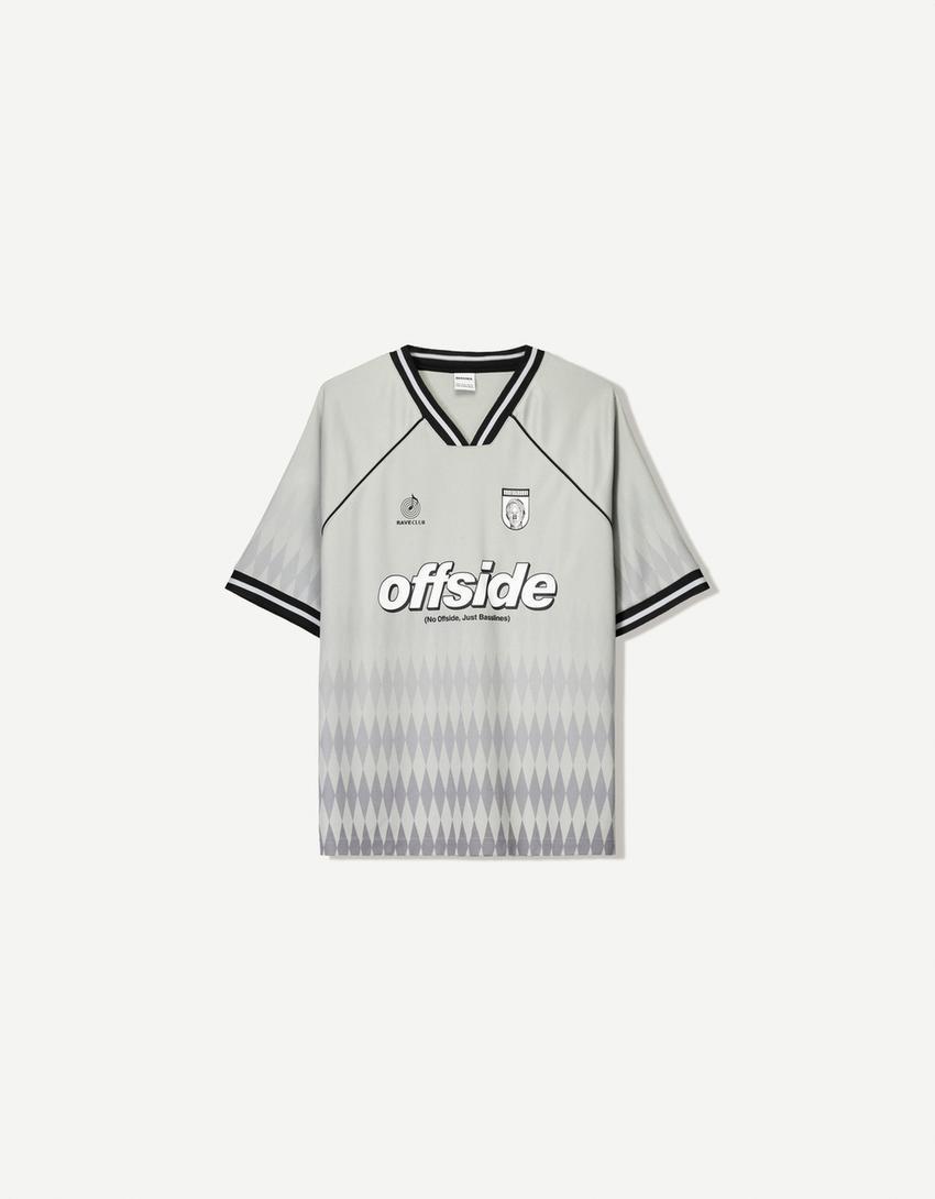 Short sleeve mesh sporty print T-shirt Product Image