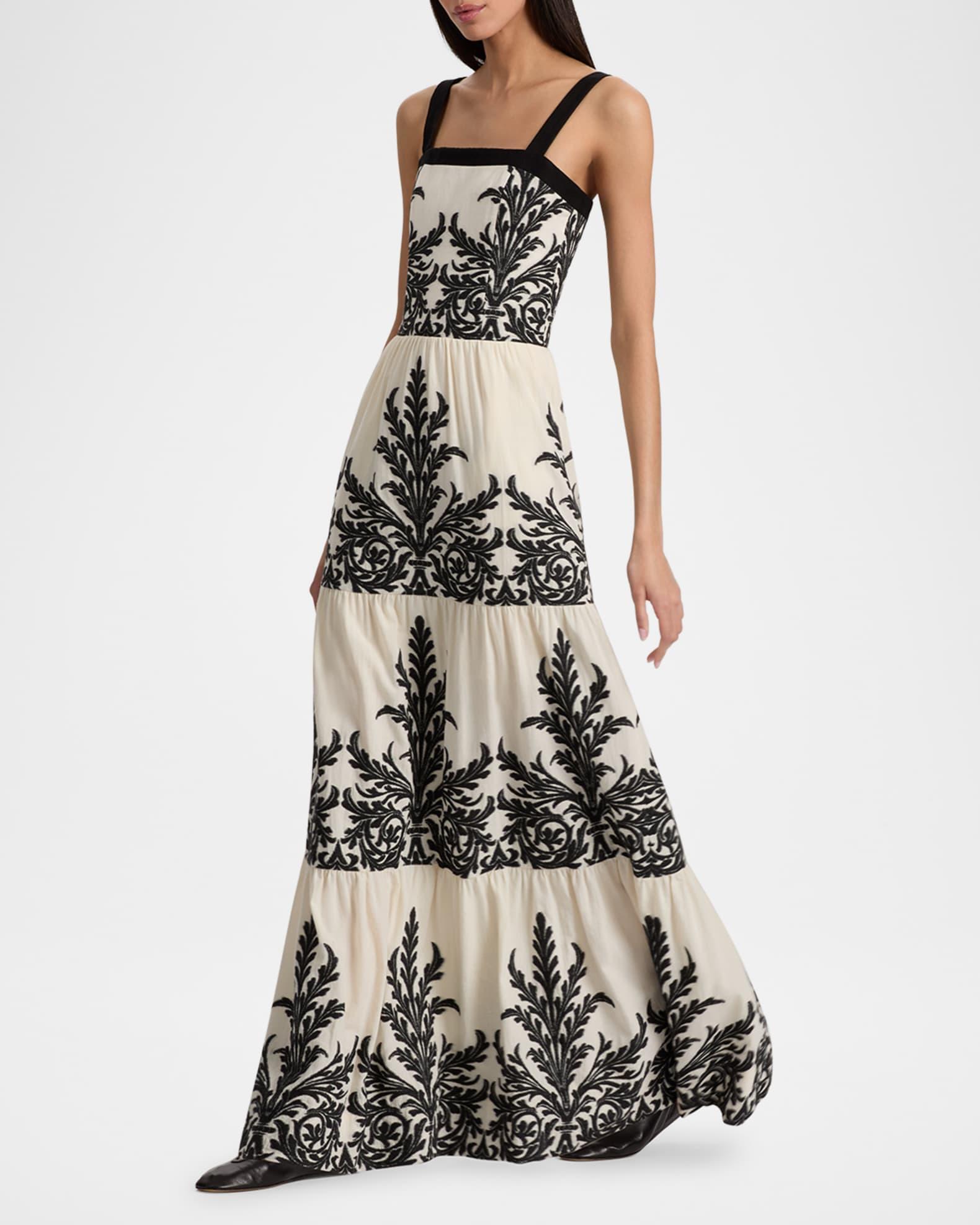 Saige Embroidered Tiered Maxi Dress Product Image