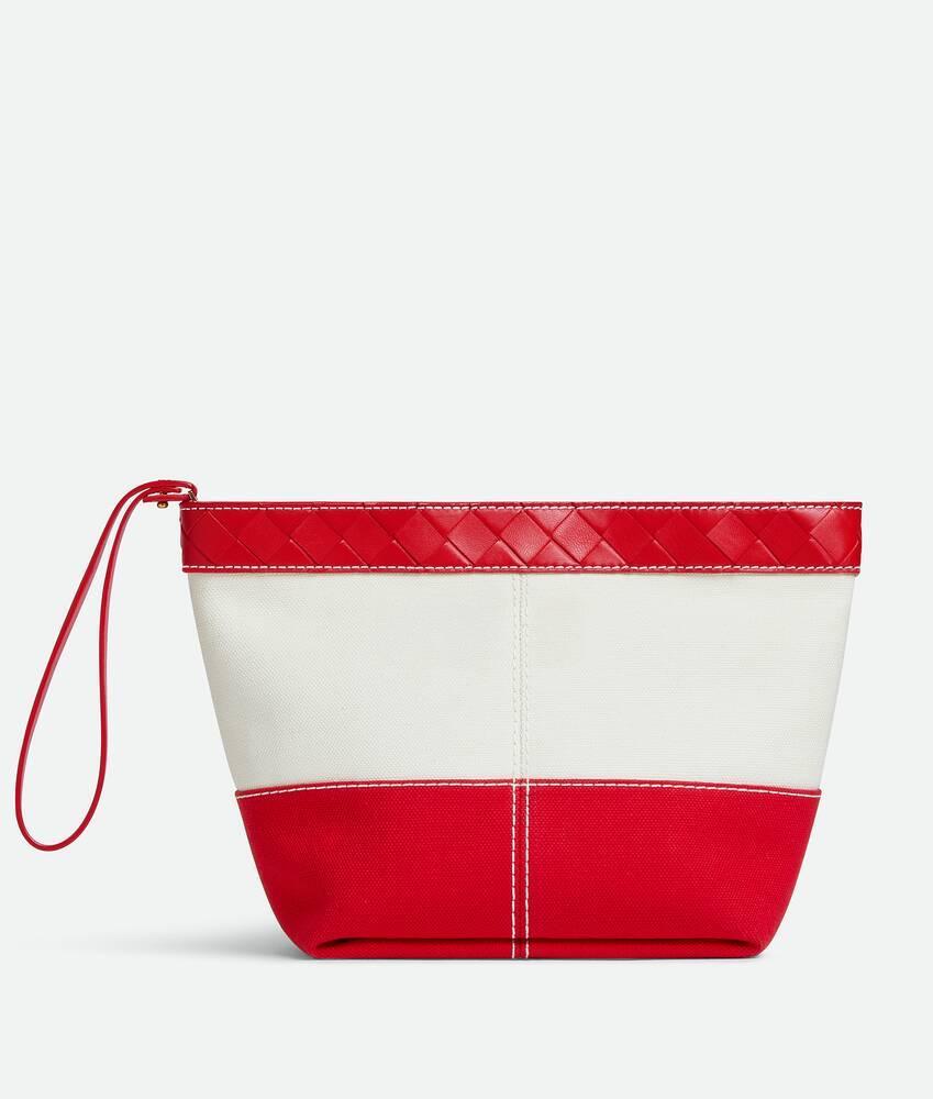 Women's Flip Flap Medium Pouch in White/scarlet Product Image