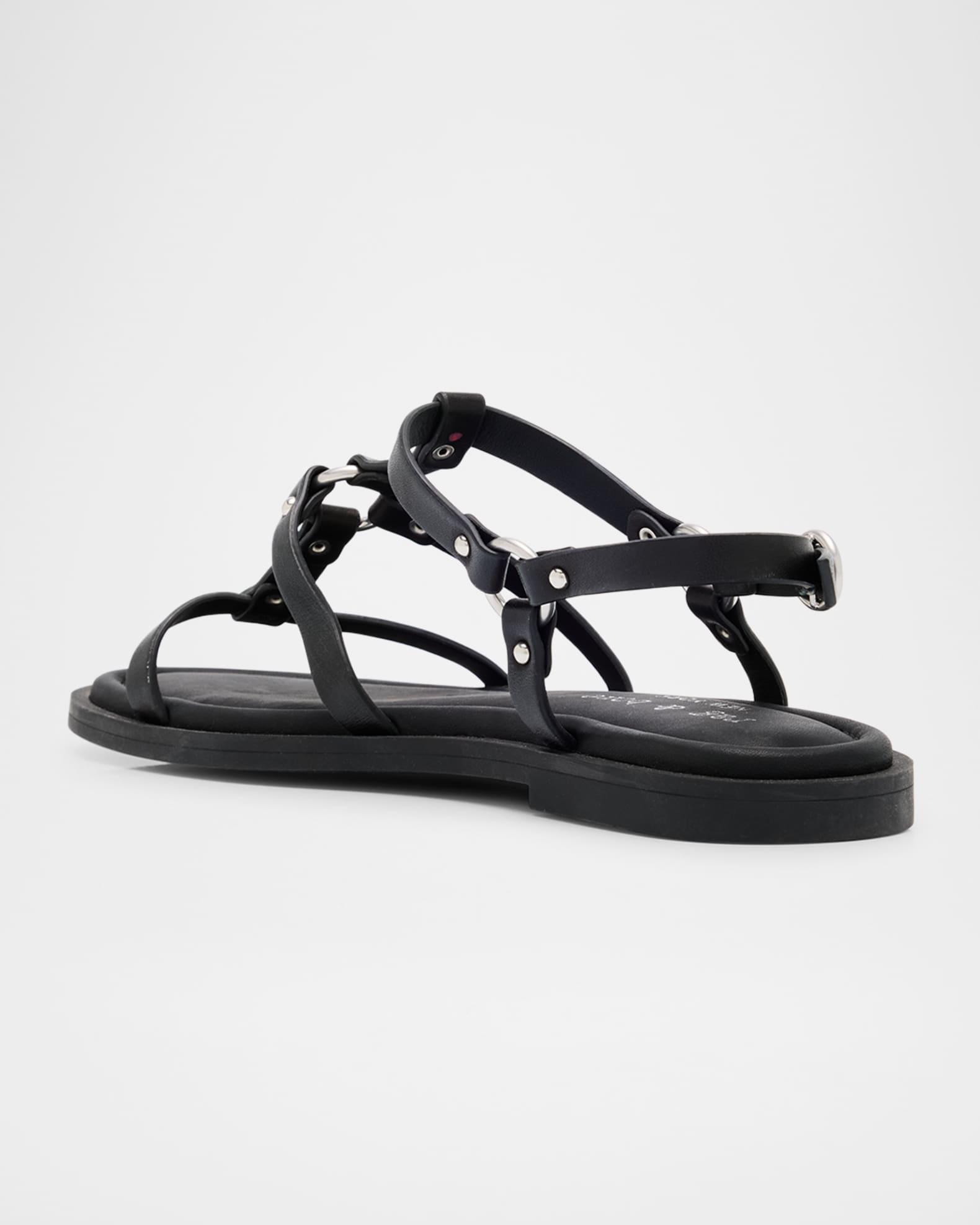Geo Leather Harness Sandals Product Image