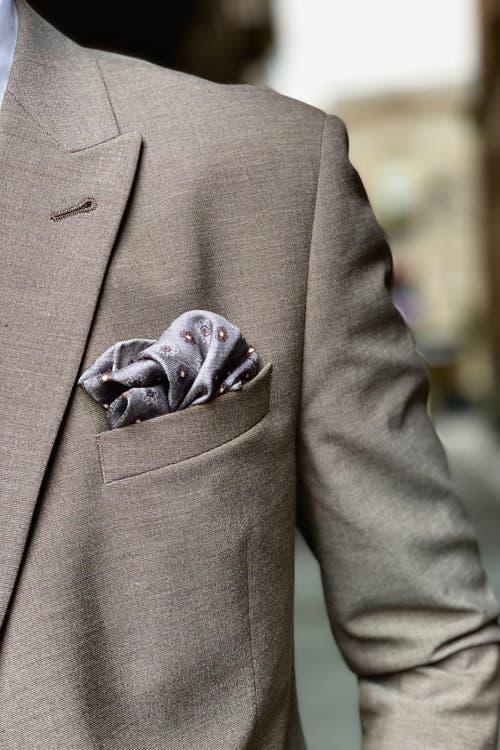 Elizabetta Pascal - Double Sided Silk Pocket Square for Men in Sage Green at Nordstrom Product Image
