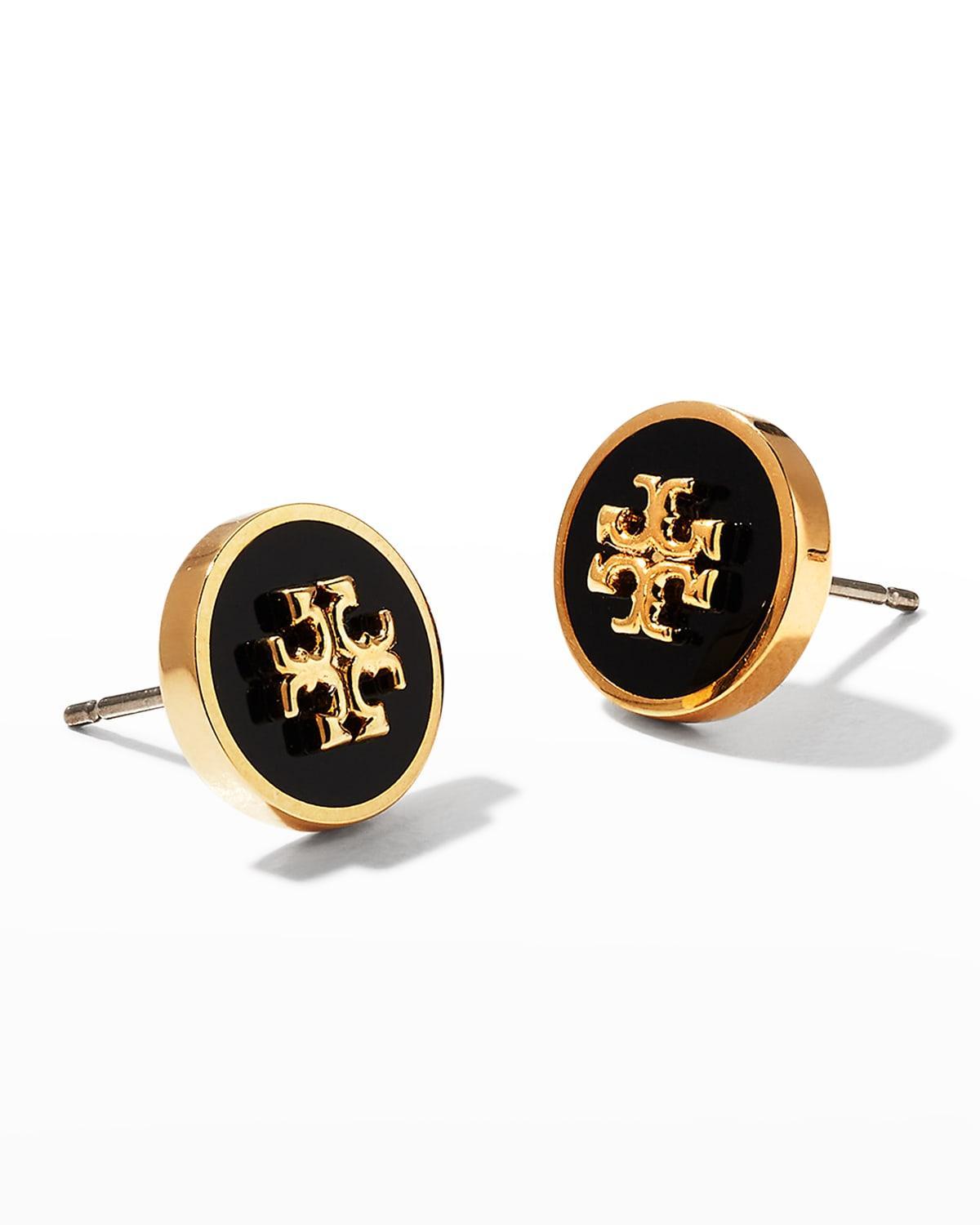 Kira Enamel Circle Stud Earrings Product Image