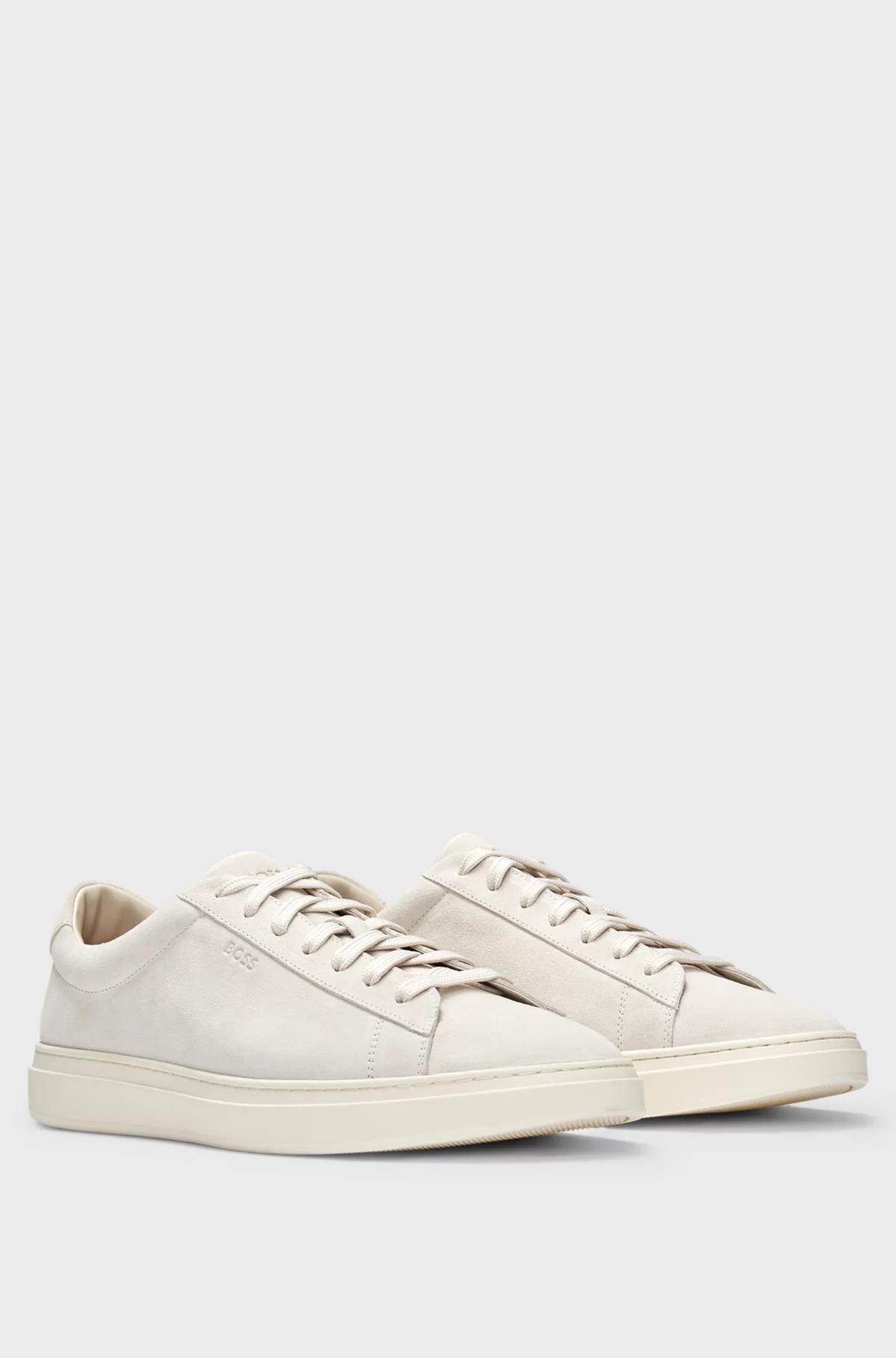 Boss Suede Trainers with Rubber Outsole Product Image