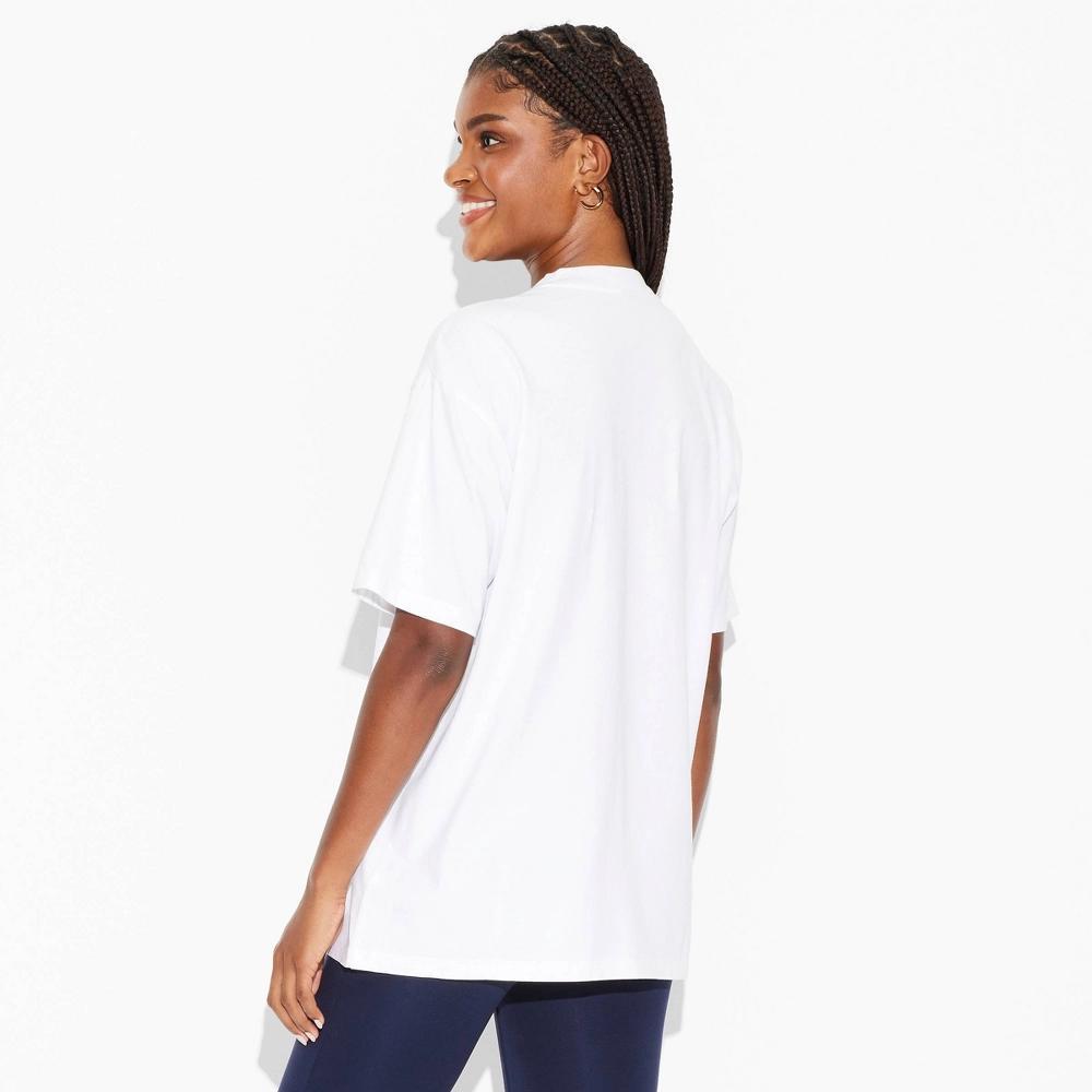 Womens Short Sleeve Graphic Pullover T-Shirt - Wild Fable White S: Band Logo, Jersey Fabric Product Image