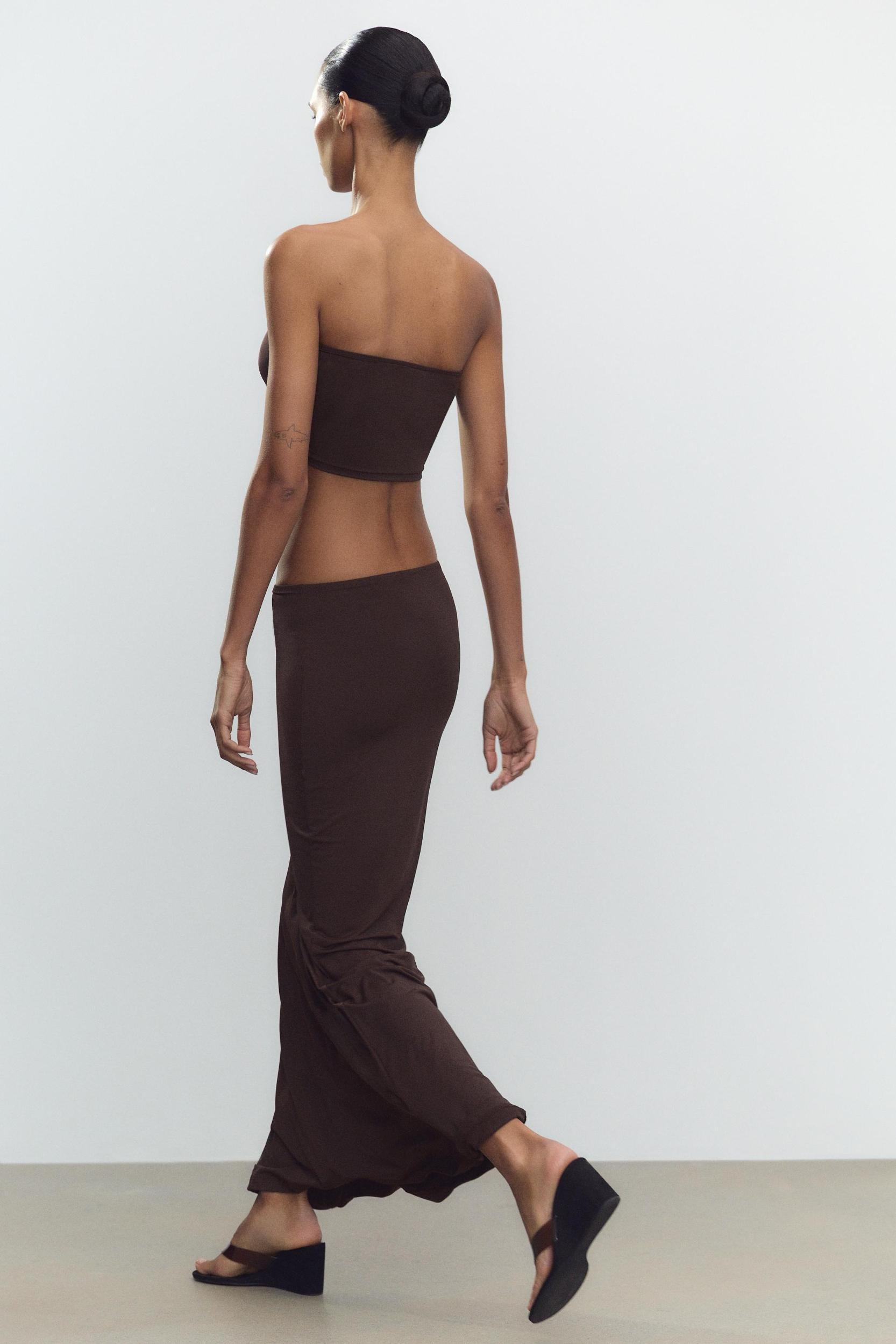 LONG POLYAMIDE SKIRT Product Image