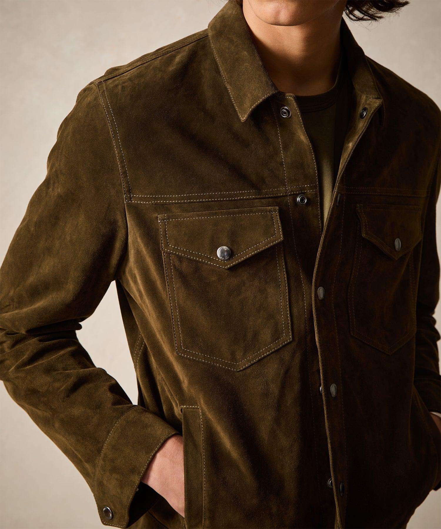 Italian Suede Snap Dylan Jacket Product Image