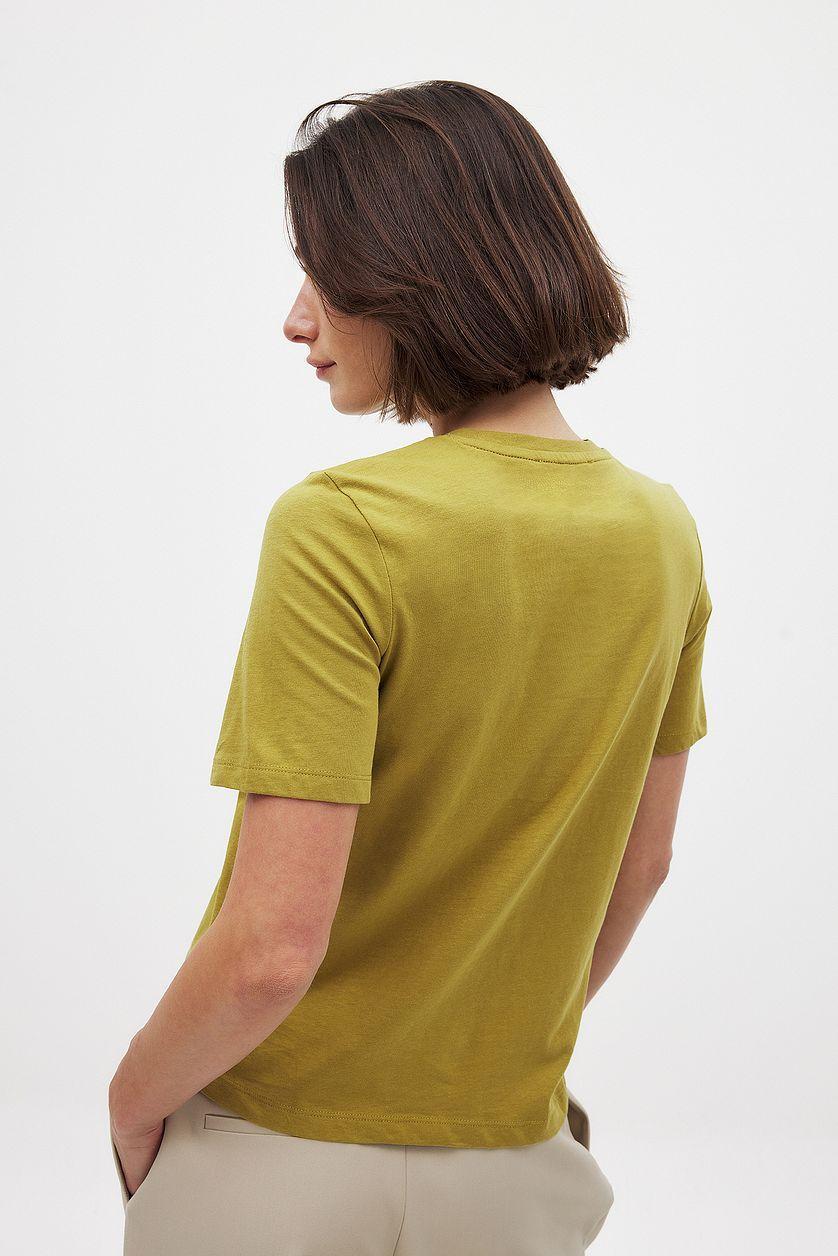 Round Neck Cotton T-Shirt Product Image