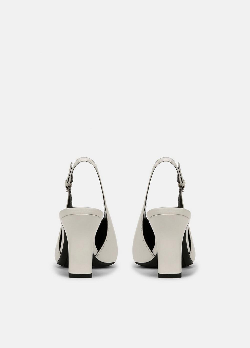 Womens Devi Leather Slingback Pump, Milk, Size 5 Vince Product Image