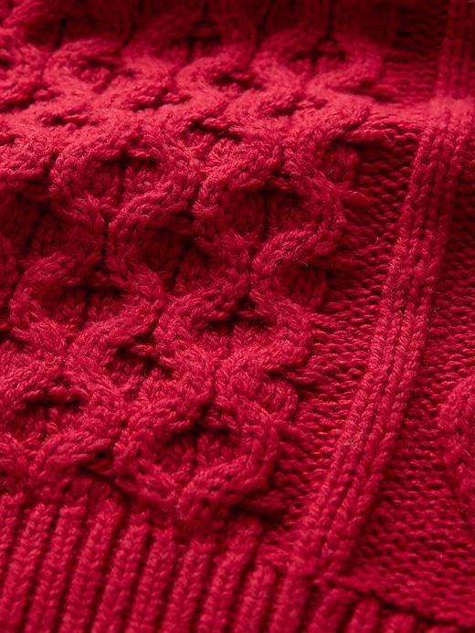 Oversized Mixed Cable-Knit Sweater Product Image