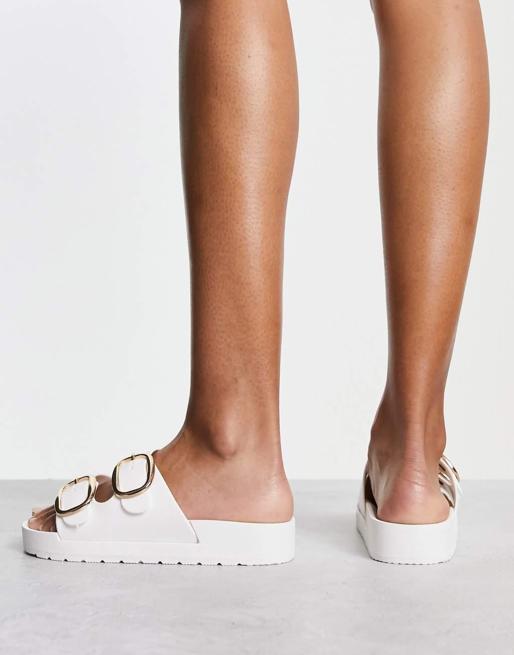London Rebel double buckle footbed sandals Product Image