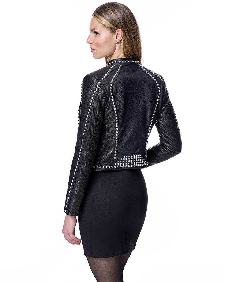 LEATHER  STUDDED JACKET Product Image