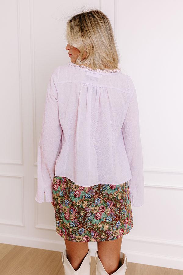 Boho Energy Lace Top in Dusty Purple Product Image