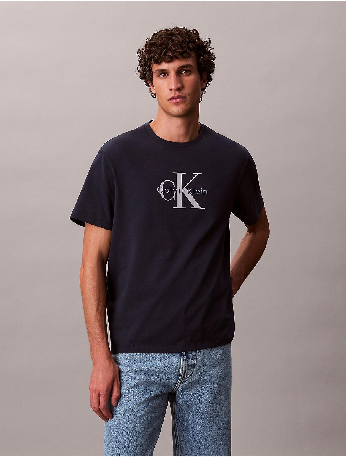 Calvin Klein Mens Monogram Logo Tee - White Product Image