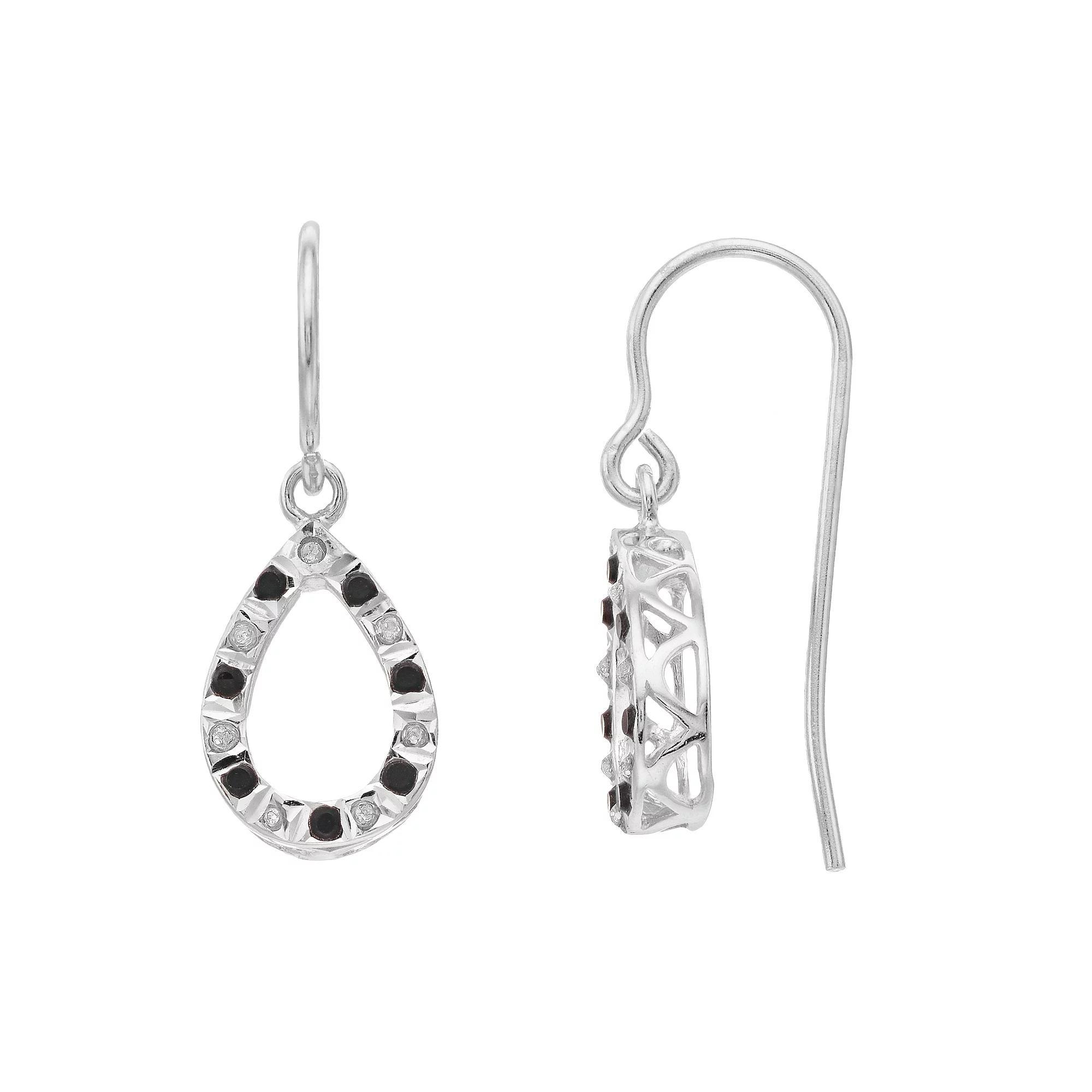 Diamond Mystique Platinum Over Silver & Diamond Accent Drop Earrings, Women's, White Over Silver Product Image